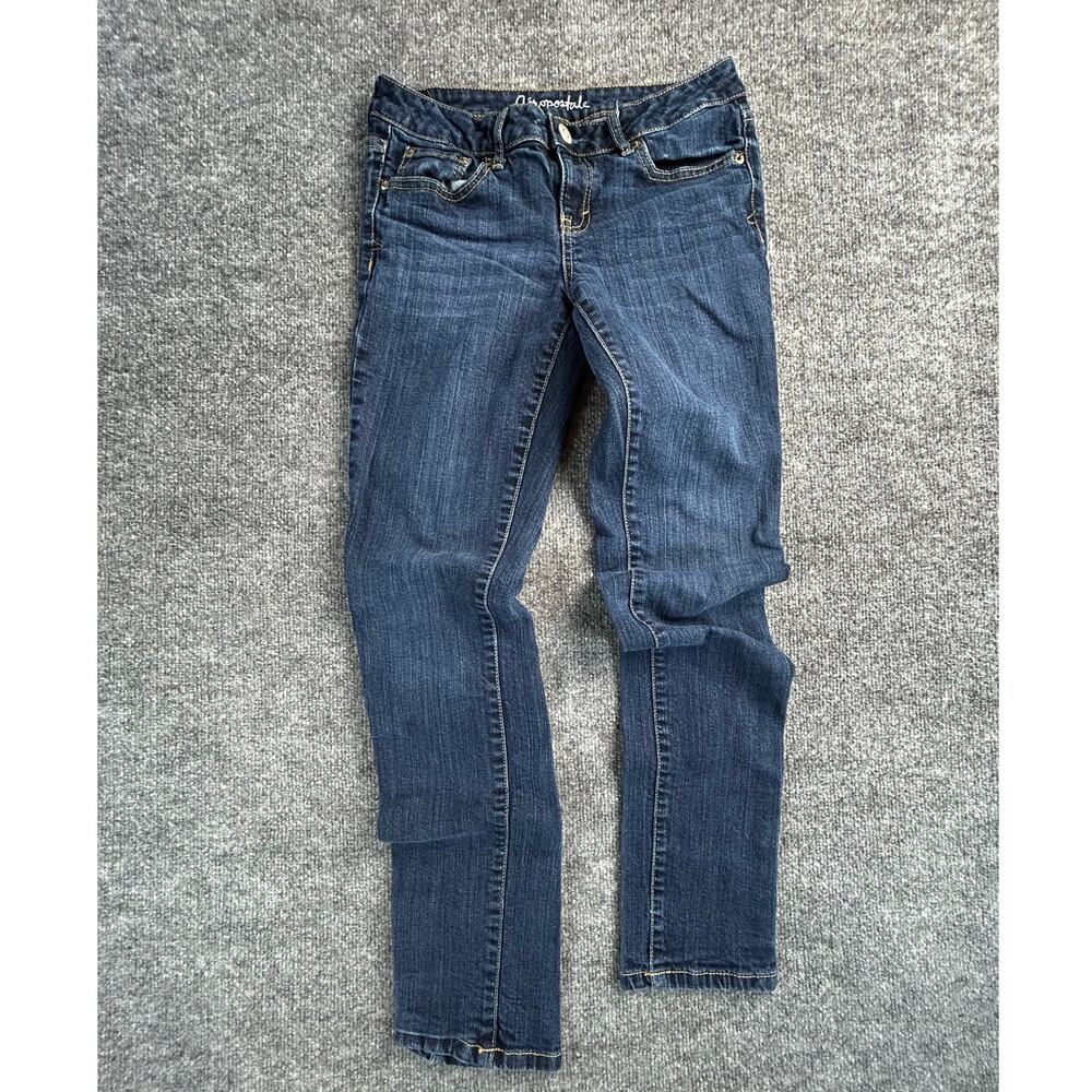 Aeropostale Woman's 6 Regular Dark Wash Skinny Jeans Stretch Denim